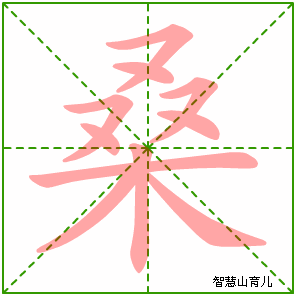 桑字写法 桑的笔顺