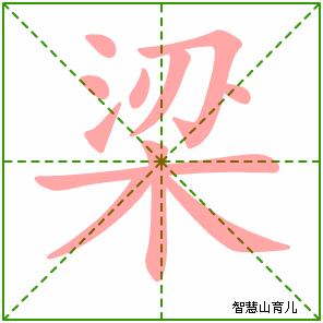 梁字写法 梁的笔顺