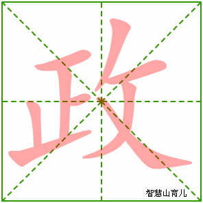 政字写法 政的笔顺