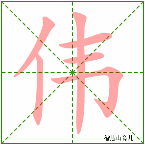 伟字写法 伟的笔顺