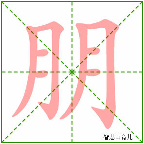 朋字写法 朋的笔顺