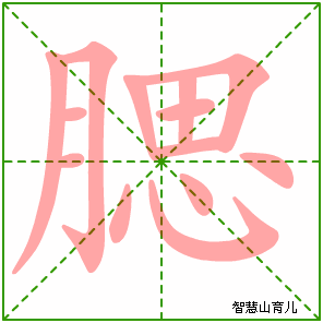 腮字写法 腮的笔顺