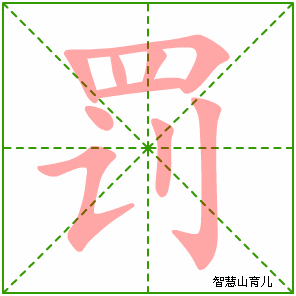 罚字写法 罚的笔顺
