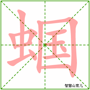 蝈的笔顺