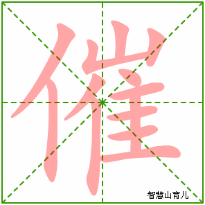 催字写法 催的笔顺
