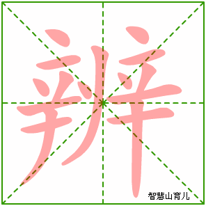 辨字写法 辨的笔顺