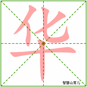 华字写法 华的笔顺