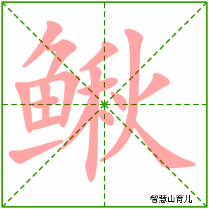 鳅的笔顺