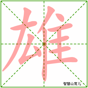 雄字写法 雄的笔顺