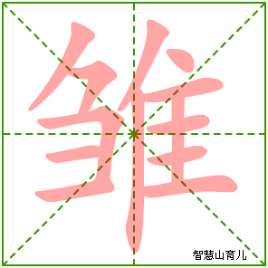 雏字写法 雏的笔顺