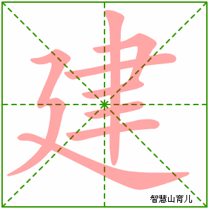 建字写法 建的笔顺
