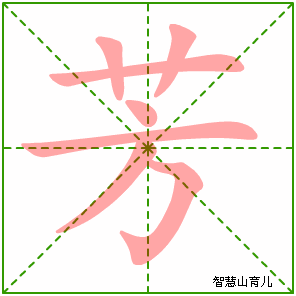芳字写法 芳的笔顺