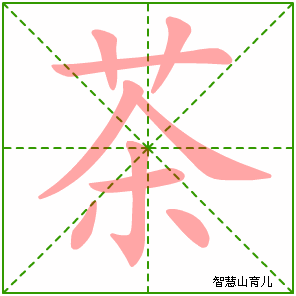 茶的笔顺