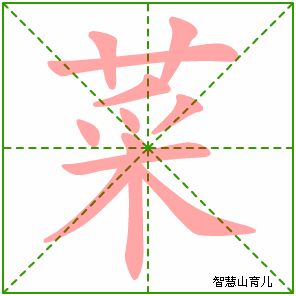 菜字写法 菜的笔顺