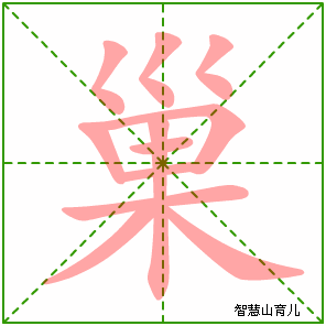 巢字写法 巢的笔顺