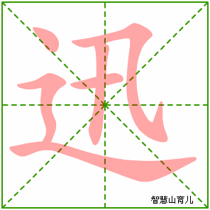 迅字写法 迅的笔顺
