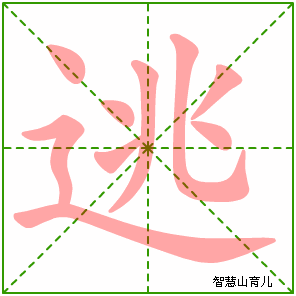 逃字写法 逃的笔顺