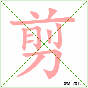 剪字写法 剪的笔顺