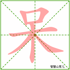 呆字写法 呆的笔顺