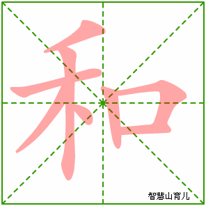 和字写法 和的笔顺