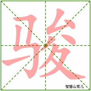 骏字写法 骏的笔顺