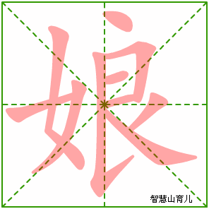 娘字写法 娘的笔顺