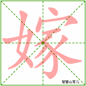 嫁字写法 嫁的笔顺