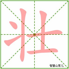 壮字写法 壮的笔顺