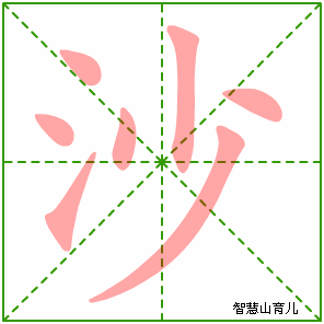 沙字写法 沙的笔顺