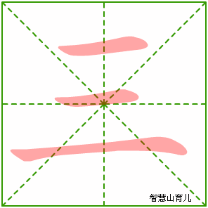 三字写法 三的笔顺