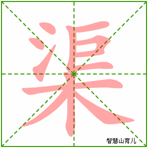 渠的笔顺
