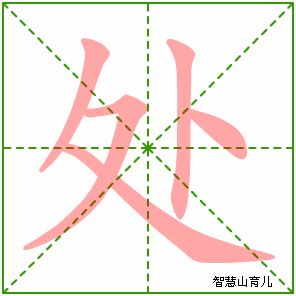 处的笔顺拼音及解释