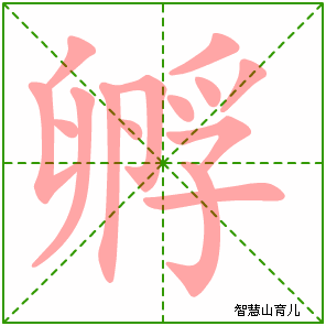 孵的笔顺