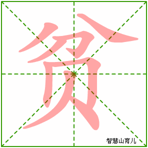 贫的笔顺