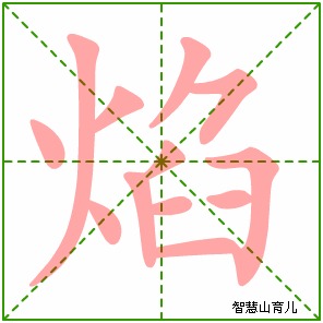 焰字写法 焰的笔顺