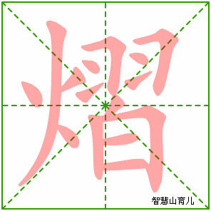 熠的笔顺