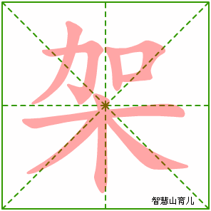 架字写法 架的笔顺