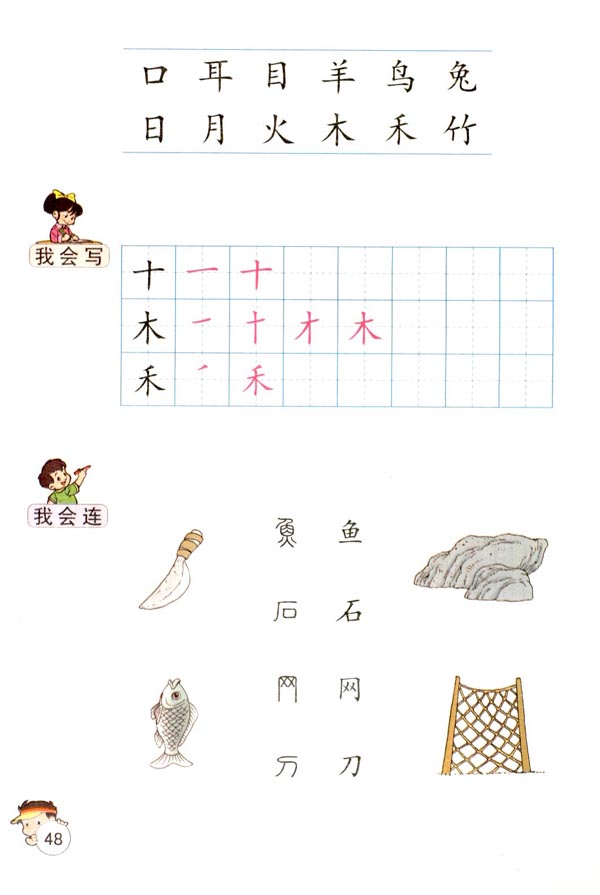 识字（一）口 耳 目