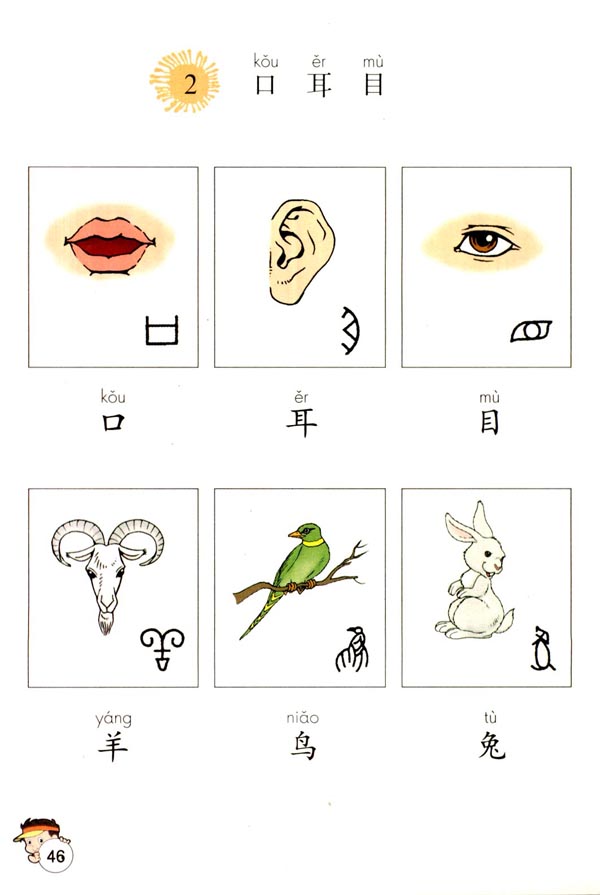 识字(一)口 耳 目
