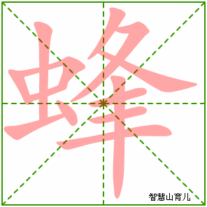 蜂字写法 蜂的笔顺