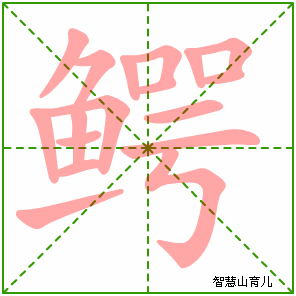 鳄的笔顺拼音及解释